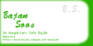 bajan soos business card